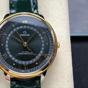 Omega De Ville 434.23.42.22.10.001 Replica - Gruenes Zifferblatt Edelstahl