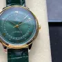 Omega De Ville 434.23.42.22.10.001 Replica - Gruenes Zifferblatt Edelstahl