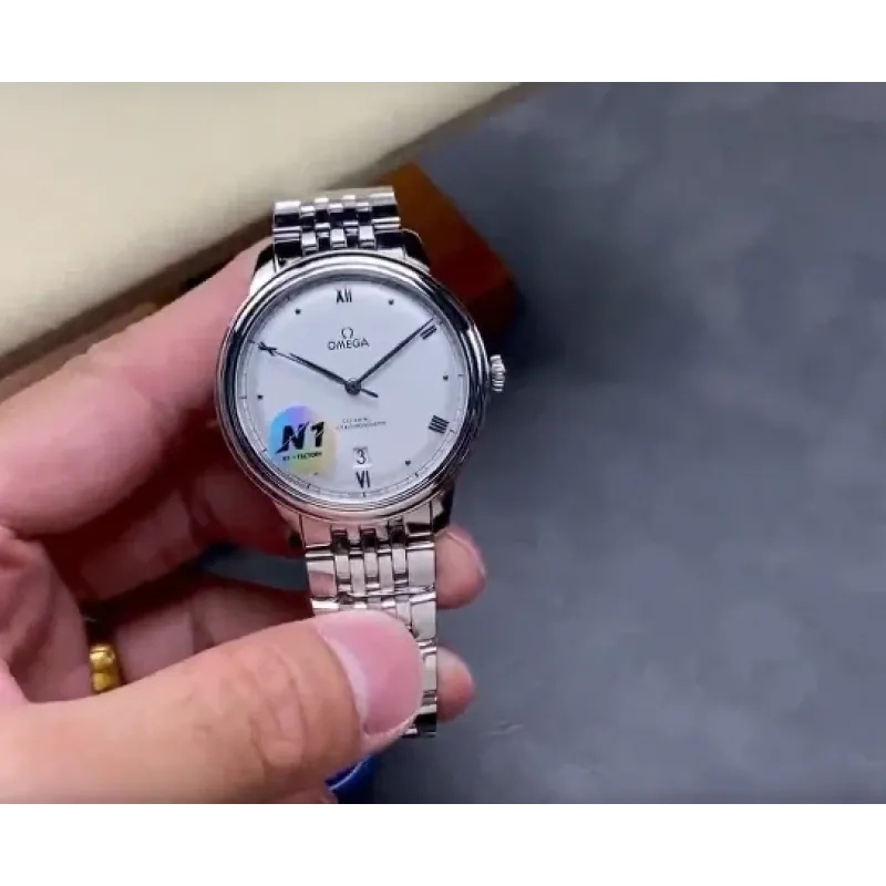 Omega De Ville 434.10.40.20.02.001 Replica - Silbernes Zifferblatt Edelstahl