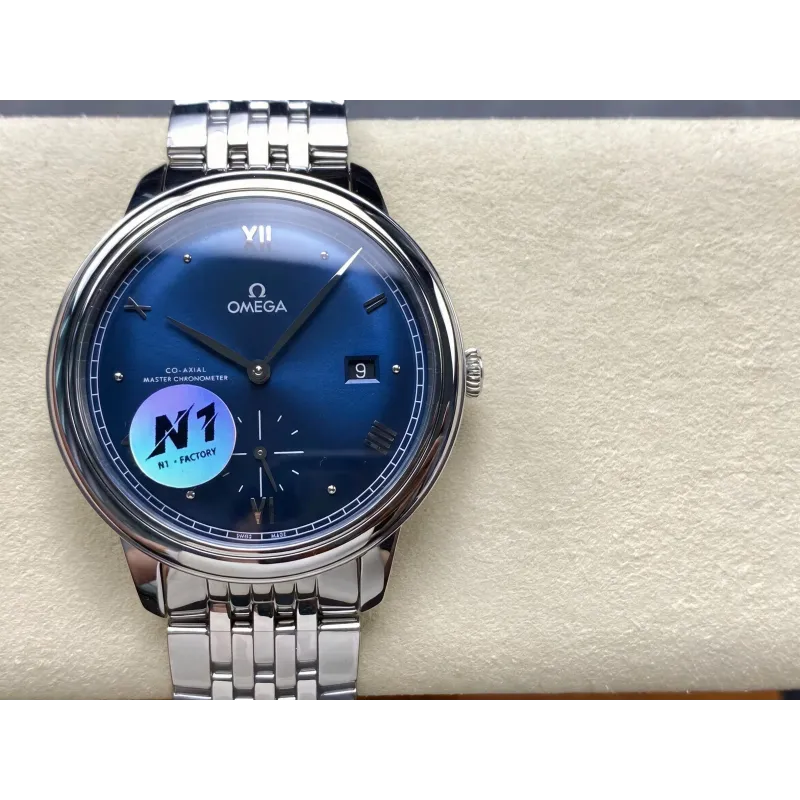 Omega De Ville 434.10.41.20.03.001 Replica - Blaues Zifferblatt Edelstahl
