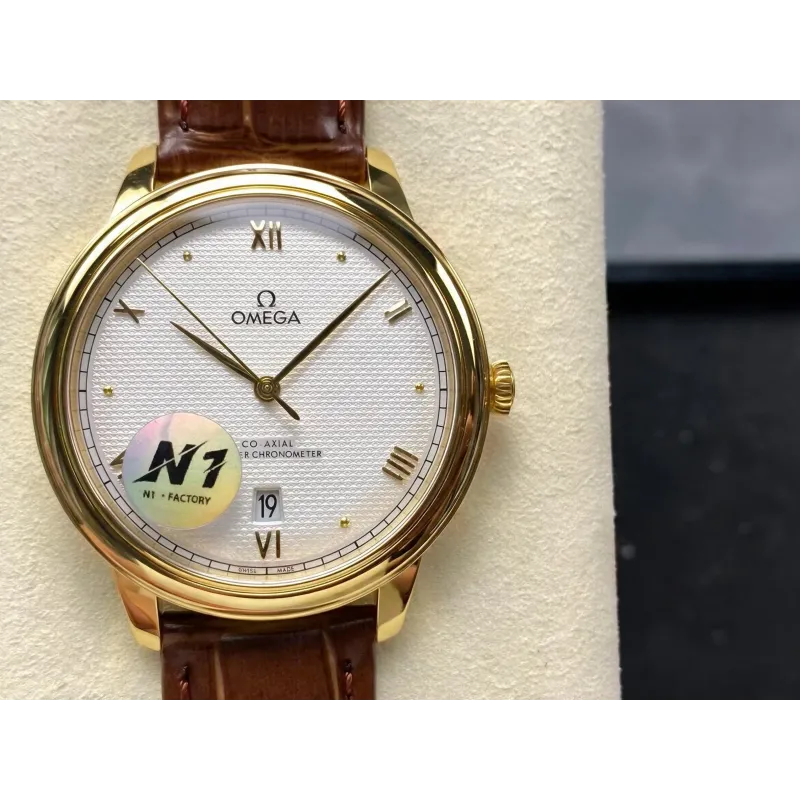 Omega De Ville 434.53.40.20.02.002 Replica - Silbernes Zifferblatt Bicolor