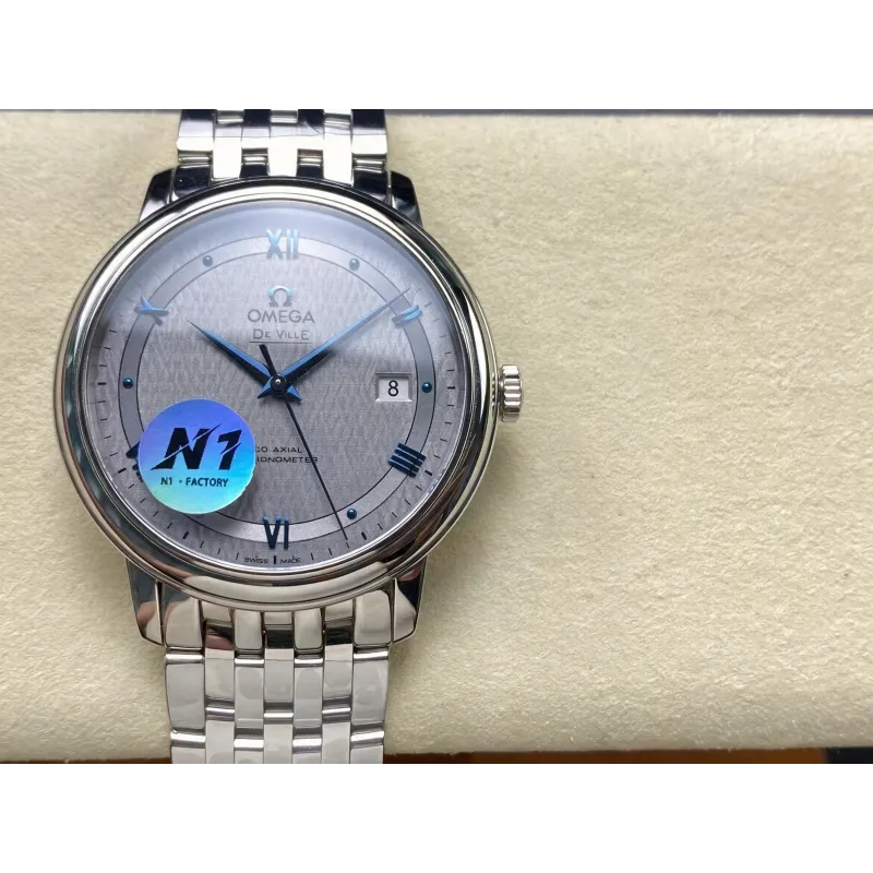 Omega De Ville 424.10.40.20.06.002 Replica - Graues Zifferblatt Edelstahl