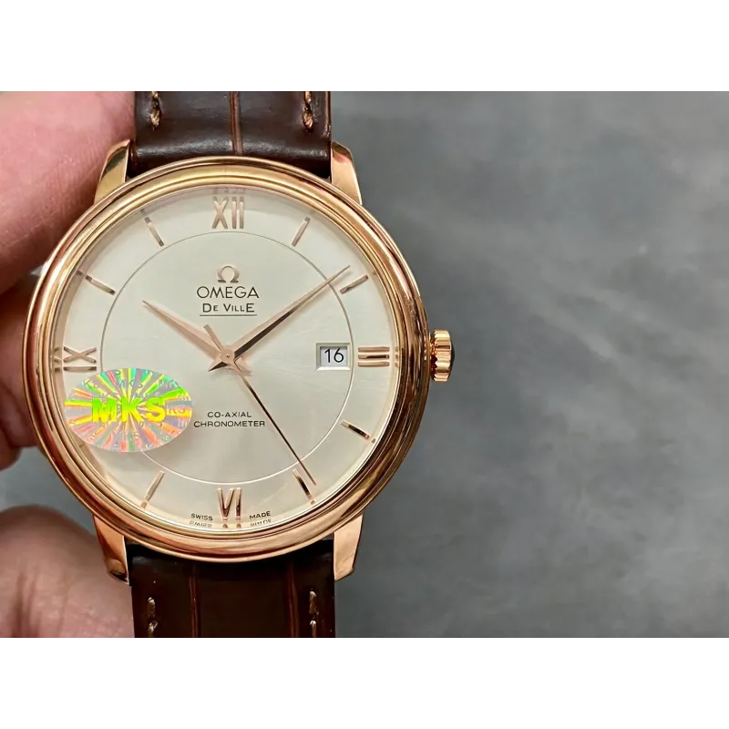 Omega De Ville 424.53.40.20.02.001 Replica - Silbernes Zifferblatt Bicolor