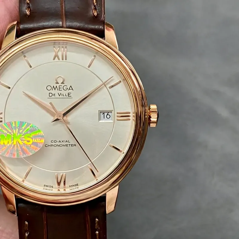 Omega De Ville 424.53.40.20.02.001 Replica - Silbernes Zifferblatt Bicolor