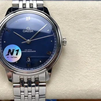 Omega De Ville 434.10.40.20.03.001 Replica - Blaues Zifferblatt Edelstahl