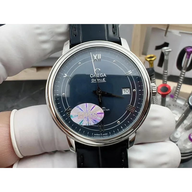 Omega De Ville 424.13.40.20.03.002 Replica - Blaues Zifferblatt Edelstahl