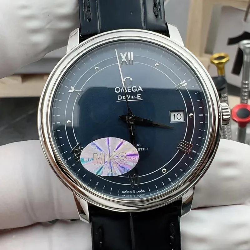 Omega De Ville 424.13.40.20.03.002 Replica - Blaues Zifferblatt Edelstahl