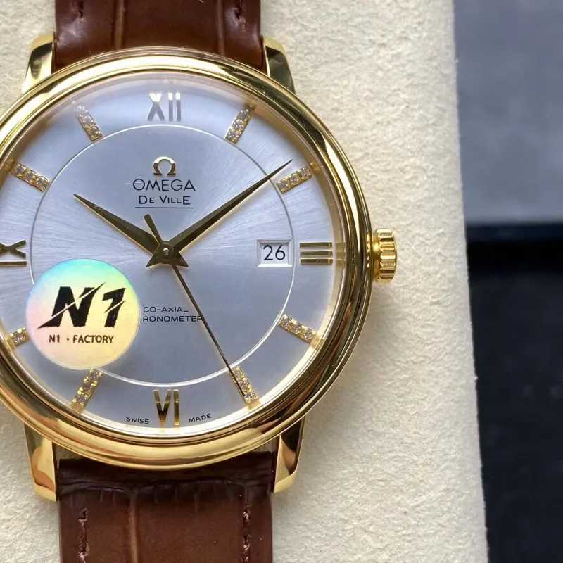 Omega De Ville 424.53.40.20.52.001 Replica - Silbernes Zifferblatt Bicolor