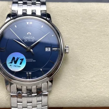 Omega De Ville 424.10.40.20.03.001 Replica - Blaues Zifferblatt Edelstahl