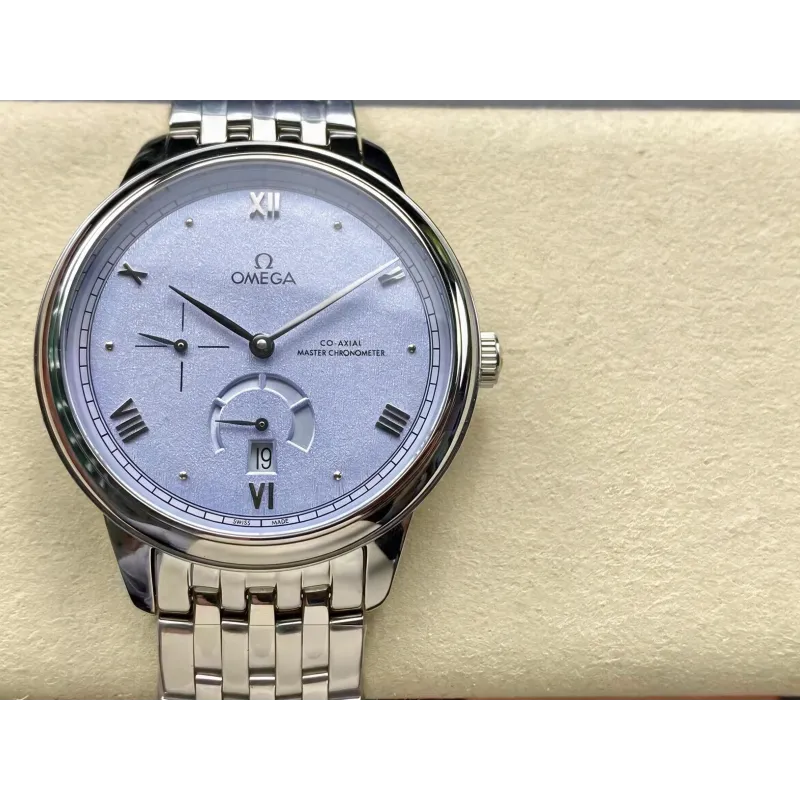 Omega De Ville 434.10.41.21.03.001 Replica - Blaues Zifferblatt Edelstahl