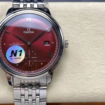 Omega De Ville 434.10.41.20.11.001 Replica - Rotes Zifferblatt Edelstahl
