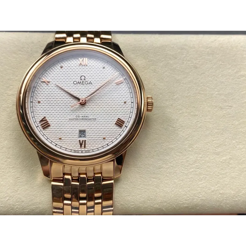 Omega De Ville 434.53.40.20.02.001 Replica - Silbernes Zifferblatt Bicolor