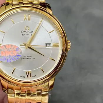 Omega De Ville 424.50.37.20.02.002 Replica - Silbernes Zifferblatt Bicolor