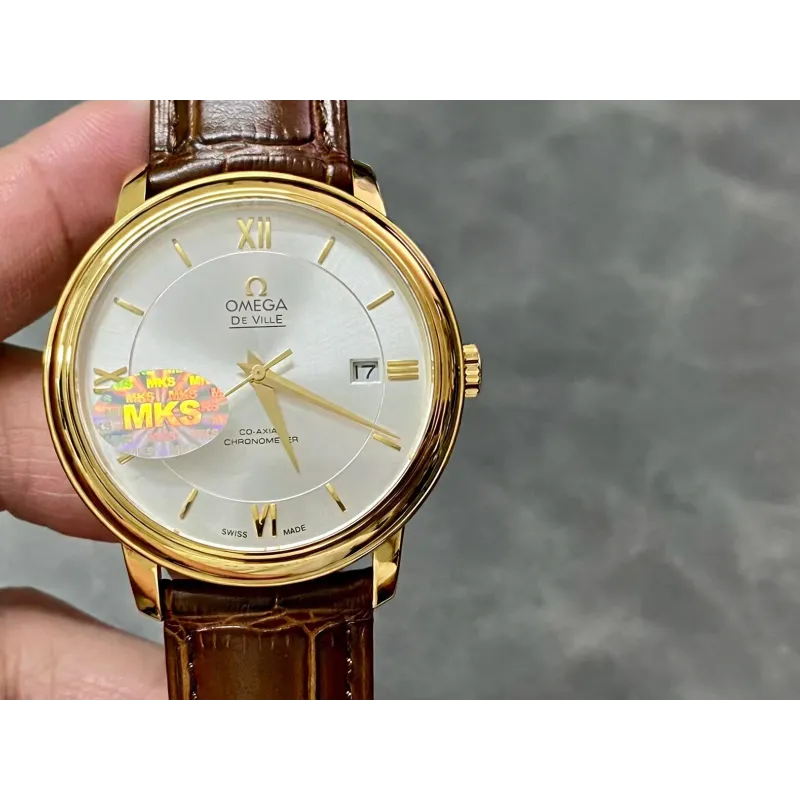Omega De Ville 424.53.40.20.02.002 Replica - Silbernes Zifferblatt Bicolor