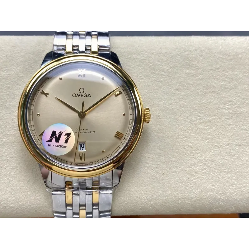 Omega De Ville 434.20.40.20.08.001 Replica - Champagner Zifferblatt Edelstahl