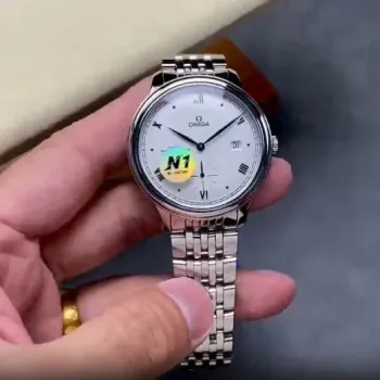Omega De Ville 434.10.41.20.02.001 Replica - Silbernes Zifferblatt Edelstahl