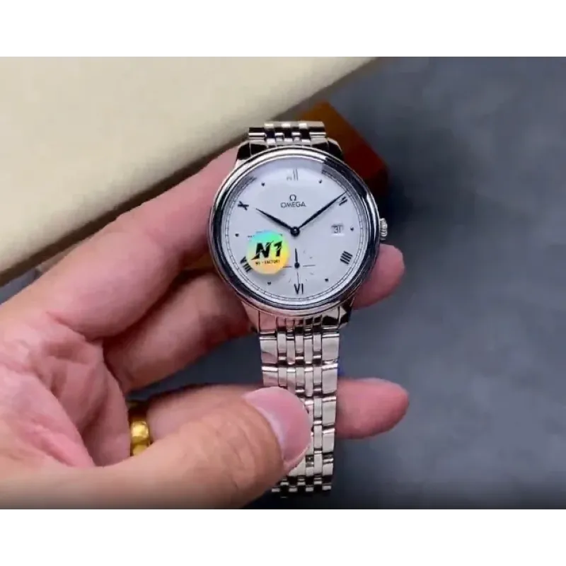 Omega De Ville 434.10.41.20.02.001 Replica - Silbernes Zifferblatt Edelstahl