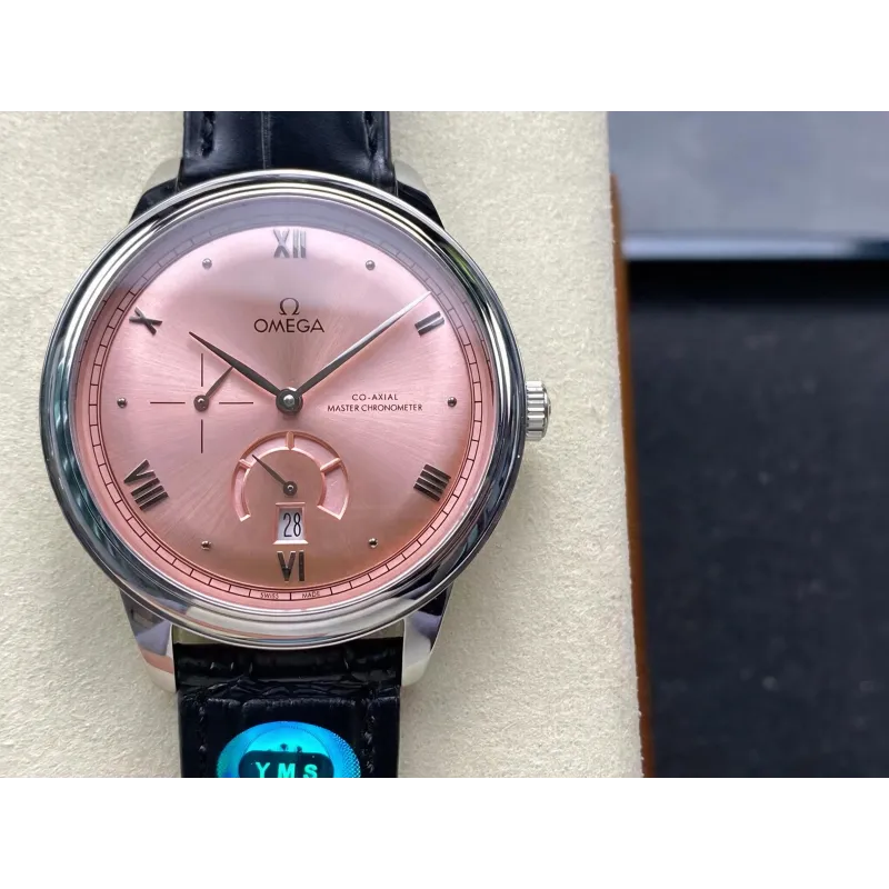 Omega De Ville 434.13.41.21.10.001 Replica - Rosa Zifferblatt Edelstahl