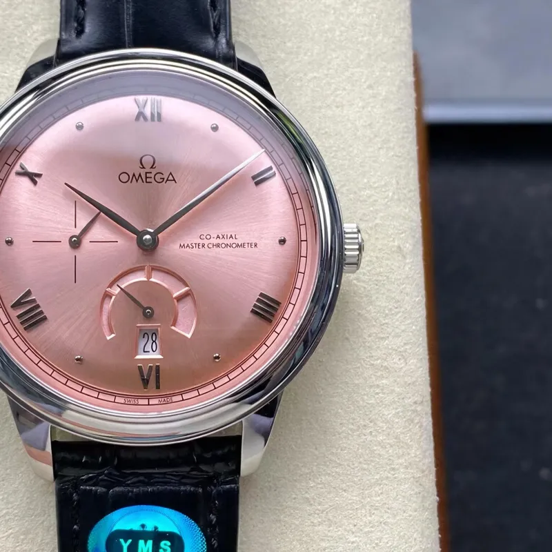 Omega De Ville 434.13.41.21.10.001 Replica - Rosa Zifferblatt Edelstahl