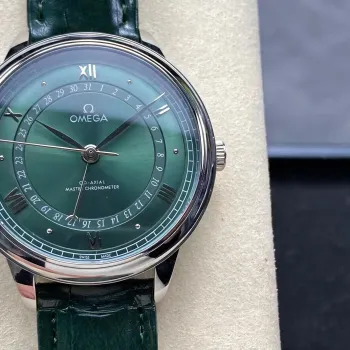 Omega De Ville 434.23.42.22.10.001 Replica - Gruenes Zifferblatt Edelstahl
