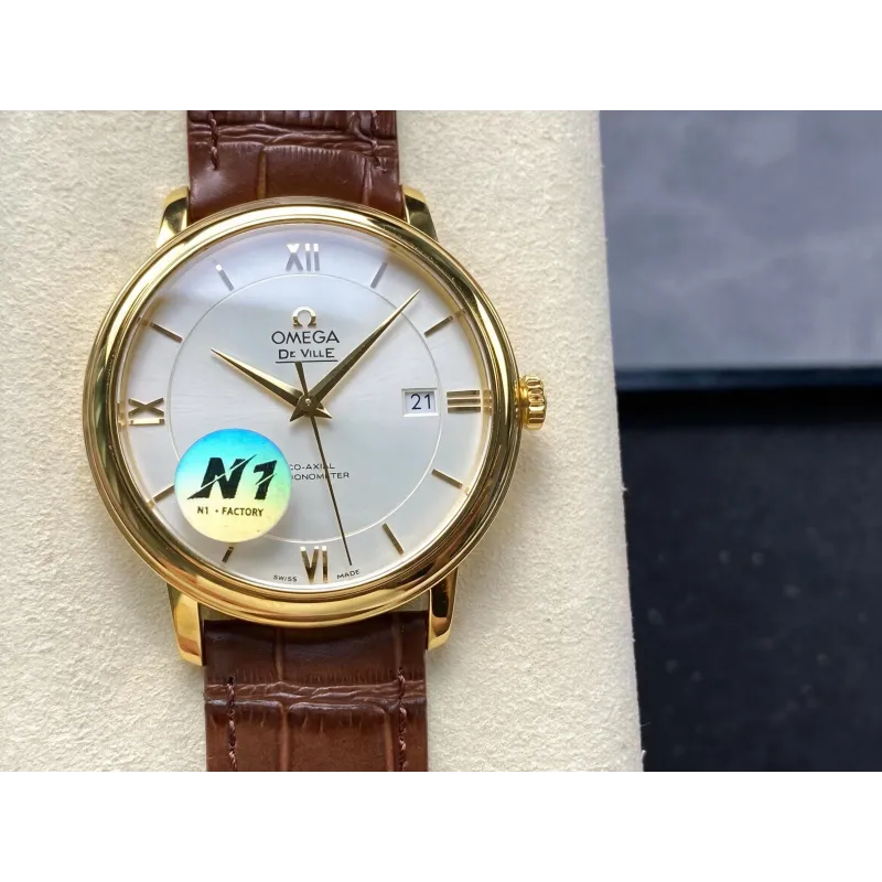 Omega De Ville 424.53.40.20.02.002 Replica - Silbernes Zifferblatt Bicolor