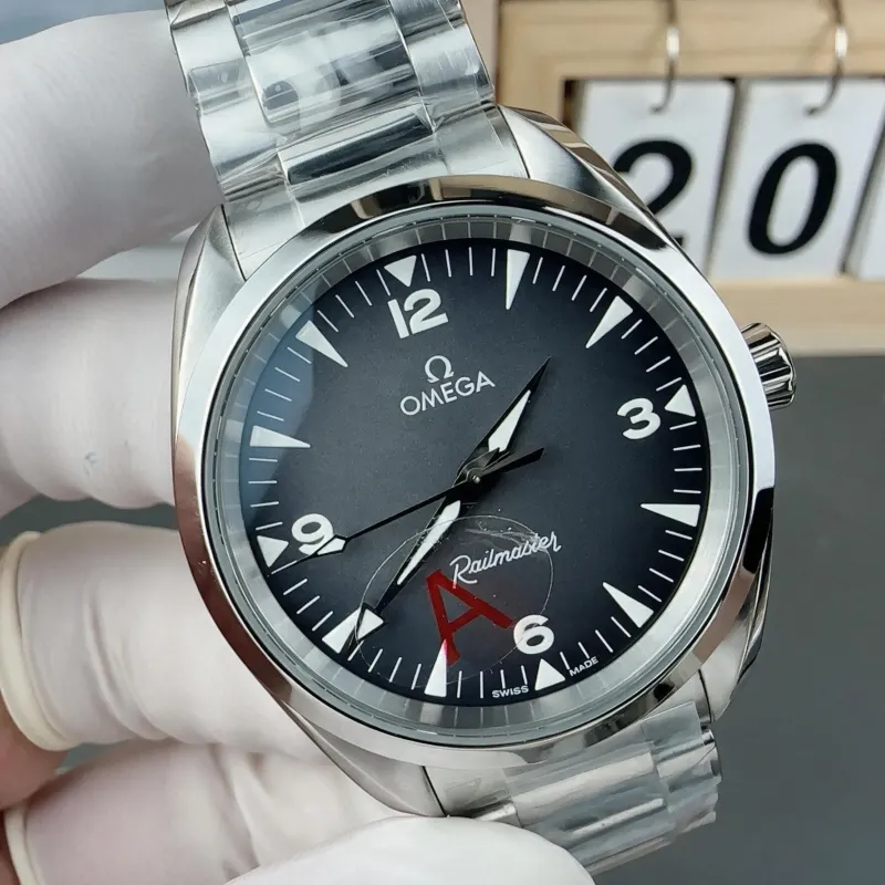 Omega Seamaster Railmaster 235.10.38.20.06.001 Replica - Graues Zifferblatt Edelstahl