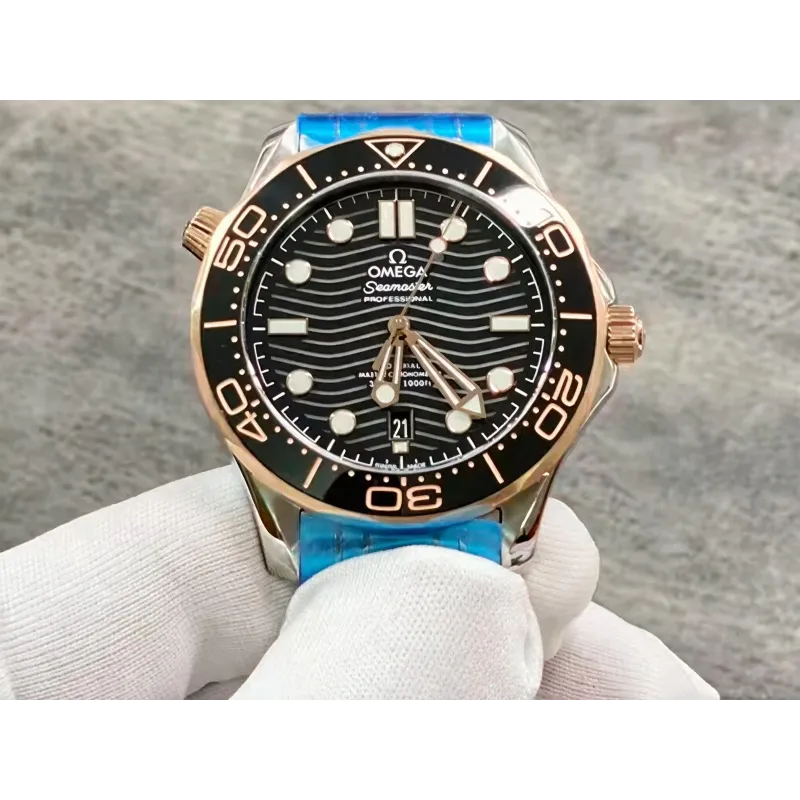 Omega Seamaster Diver 300M 210.20.42.20.01.001 Replica - Schwarzes Zifferblatt Bicolor