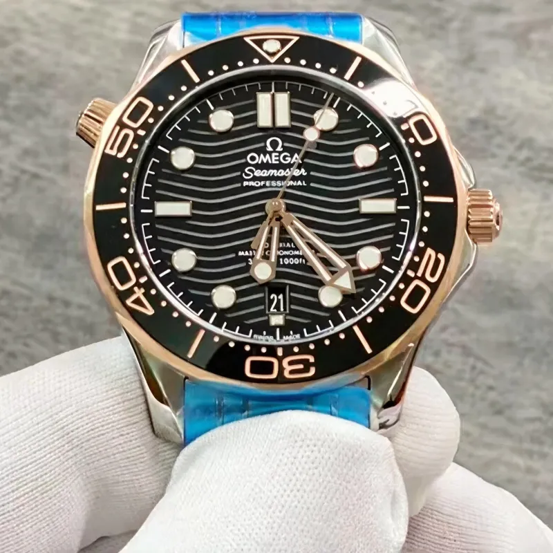 Omega Seamaster Diver 300M 210.20.42.20.01.001 Replica - Schwarzes Zifferblatt Bicolor