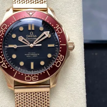 Omega Seamaster 210.90.42.20.01.003 Replica - Schwarzes Zifferblatt Geriffelte Luenette