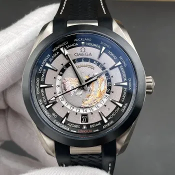 Omega Seamaster 220.92.43.22.99.001 Replica - Schwarzes Zifferblatt Titan