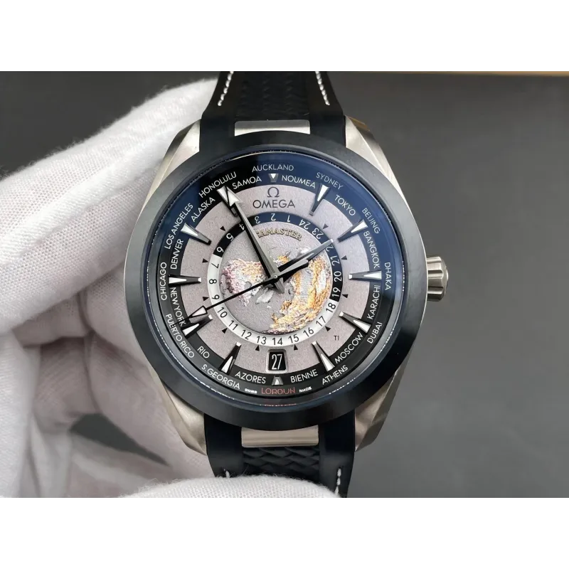 Omega Seamaster 220.92.43.22.99.001 Replica - Schwarzes Zifferblatt Titan