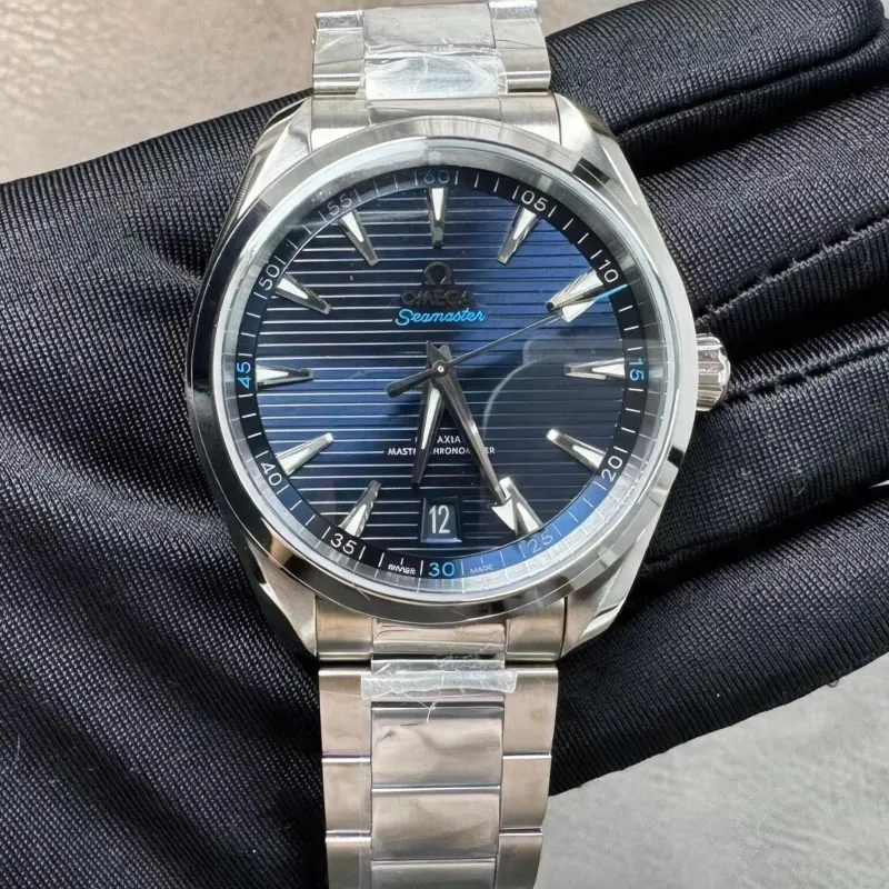 Omega Seamaster 220.10.41.21.03.001 Replica - Blaues Zifferblatt Edelstahl
