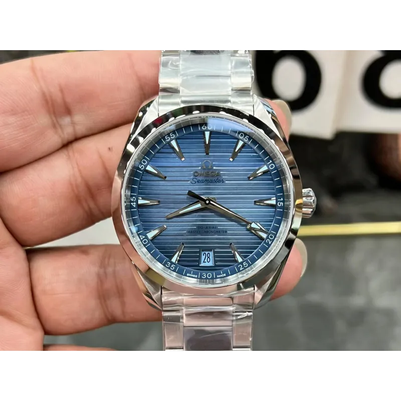 Omega Seamaster 220.10.41.21.03.005 Replica - Blaues Zifferblatt Edelstahl
