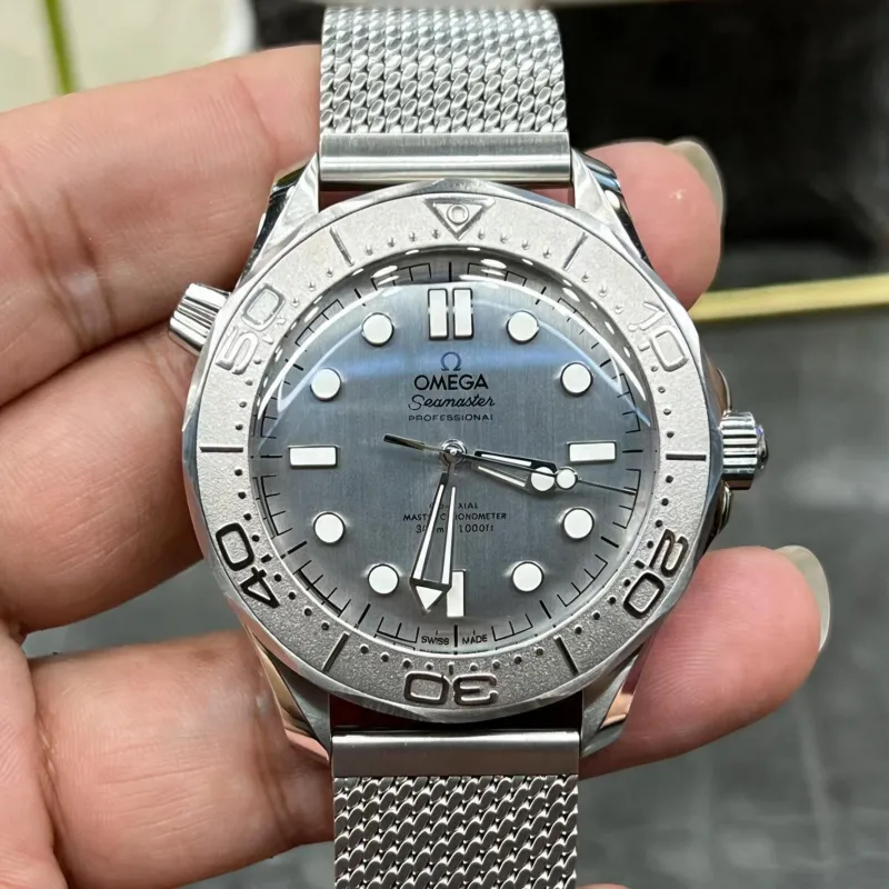 Omega Seamaster 210.30.42.20.06.002 Replica - Graues Zifferblatt Geriffelte Luenette