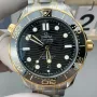 Omega Seamaster 210.20.42.20.01.002 Replica - Schwarzes Zifferblatt Geriffelte Luenette