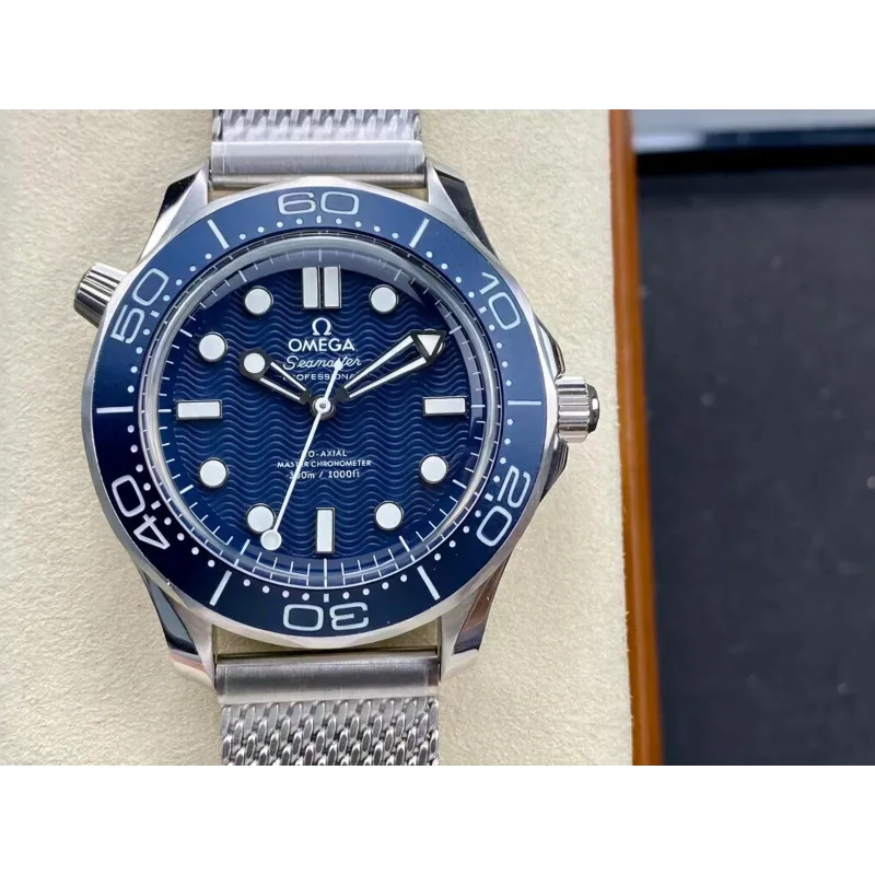 Omega Seamaster Diver 300M 210.30.42.20.03.002 Replica - Blaues Zifferblatt Edelstahl