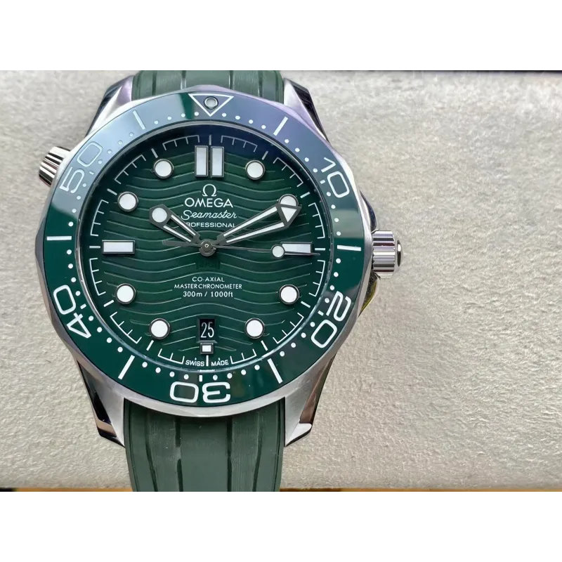 Omega Seamaster Diver 300M 210.32.42.20.10.001 Replica - Gruenes Zifferblatt Edelstahl