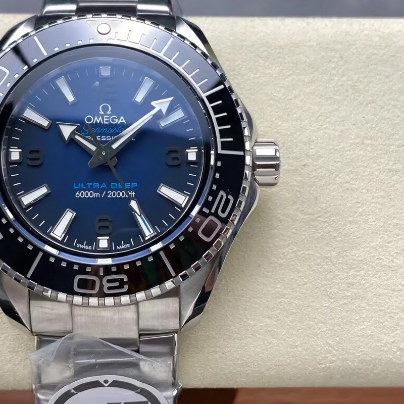 Omega Seamaster 215.30.46.21.03.001 Replica - Blaues Zifferblatt Geriffelte Luenette