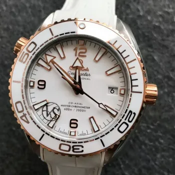 Omega Seamaster Planet Ocean 600M 215.23.40.20.04.001 Replica - Weisses Zifferblatt Bicolor