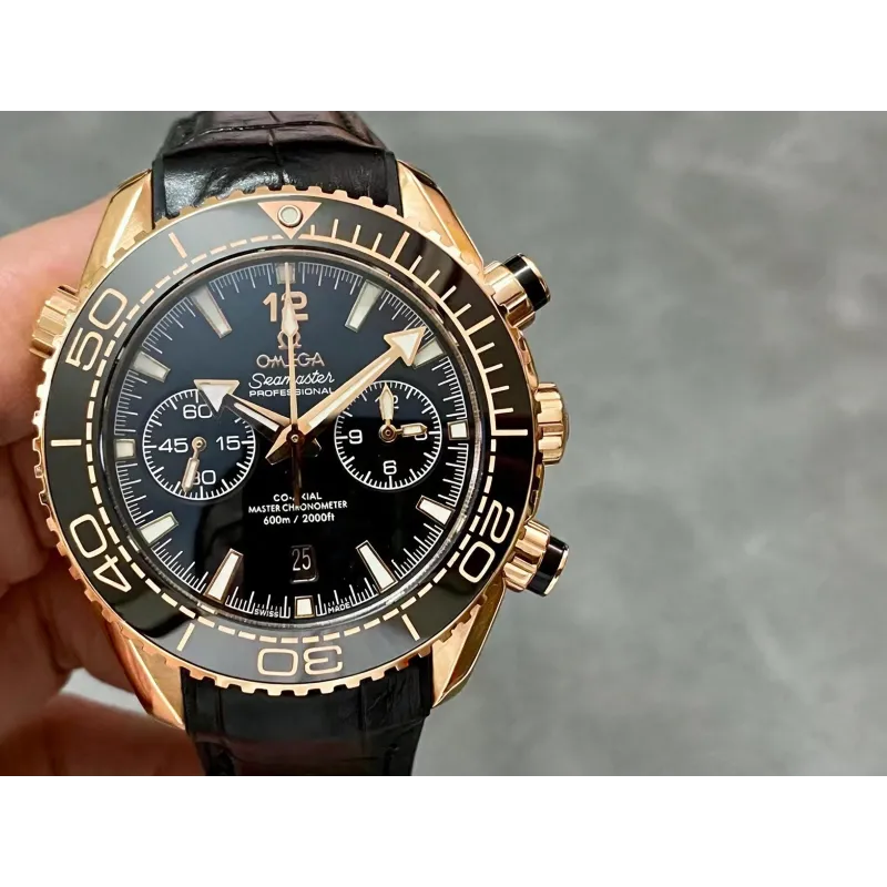 Omega Seamaster Planet Ocean 600M 215.63.46.51.01.001 Replica - Schwarzes Zifferblatt