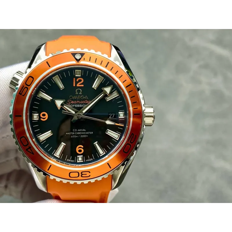 Omega Seamaster 232.32.46.21.01.001 Replica - Schwarzes Zifferblatt Geriffelte Luenette