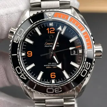 Omega Seamaster 215.30.44.21.01.002 Replica - Schwarzes Zifferblatt Geriffelte Luenette