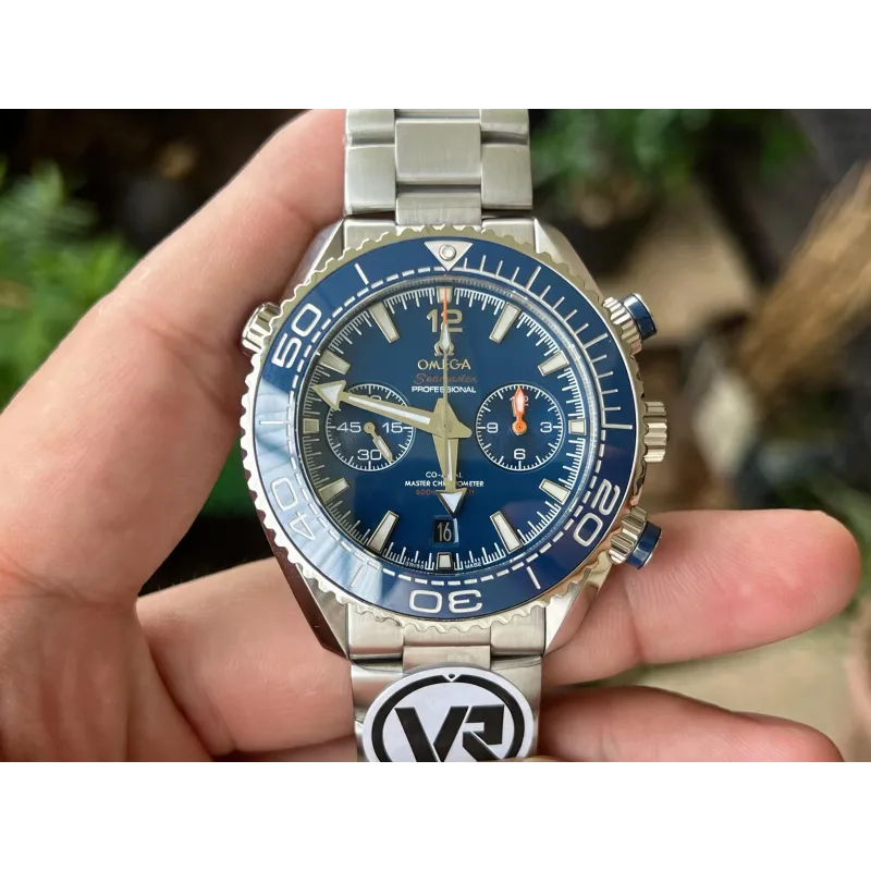 Omega Seamaster 215.30.46.51.03.001 Replica - Blaues Zifferblatt Geriffelte Luenette