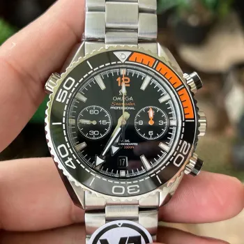 Omega Seamaster 215.30.46.51.01.002 Replica - Schwarzes Zifferblatt Geriffelte Luenette