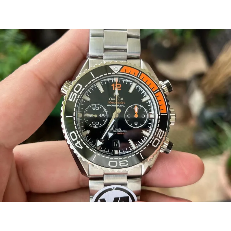 Omega Seamaster 215.30.46.51.01.002 Replica - Schwarzes Zifferblatt Geriffelte Luenette