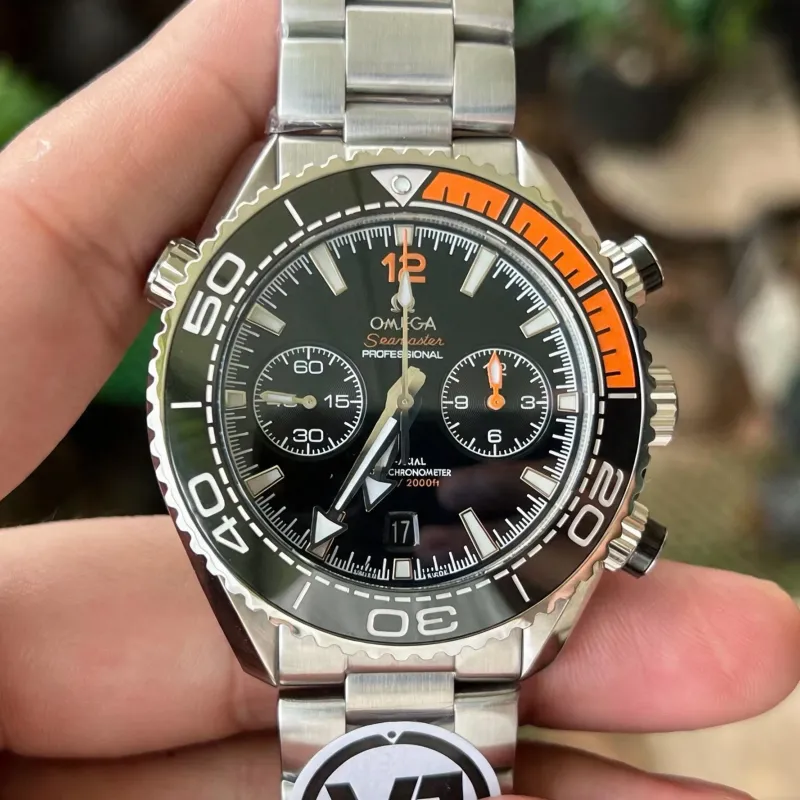 Omega Seamaster 215.30.46.51.01.002 Replica - Schwarzes Zifferblatt Geriffelte Luenette