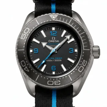 Omega Seamaster 215.92.46.21.01.001 Replica - Schwarzes Zifferblatt Geriffelte Luenette
