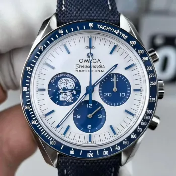 Omega Speedmaster 50th Anniversary Snoopy 310.32.42.50.02.001 Replica - Weisses Zifferblatt