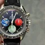 Omega Speedmaster From the Moon to Mars 3577.50.00 Replica - Schwarzes Zifferblatt Edelstahl