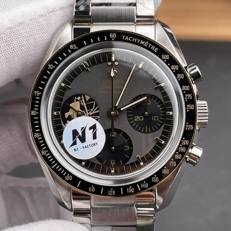 Omega Speedmaster Moonwatch Apollo 11 50th Anniversary 310.20.42.50.01.001 Replica - Schwarzes Zifferblatt Bicolor